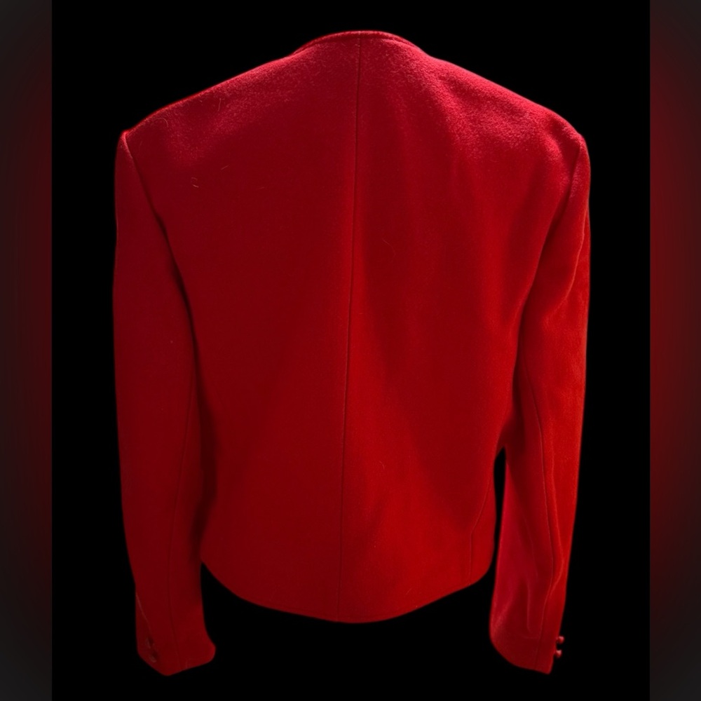 Pendleton Women's Red Blazer-10(see measurements) - Picture 4 of 7